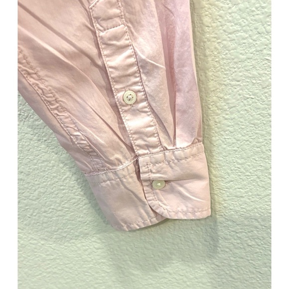 J. CREW PREMIUM WOMEN 12 XL RELAXED FIT SHIRT COTTON BLUSH PINK ROUNDED HEM MINT - Picture 4 of 10